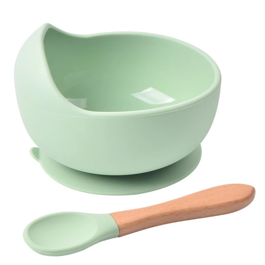 Baby Food Quality - Filles d'alimentation en silicone Spill-Verde pour